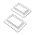 Vinyl Fence Railing Deluxe Bracket Kit- 2 Sets | Vinyl Fence Brackets | T- Top Brackets (White)