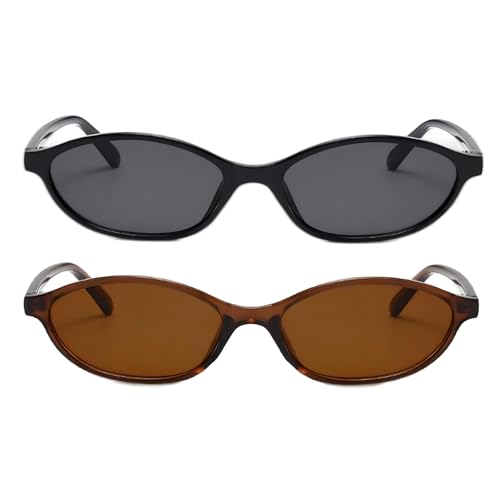 ADE WU Small Sunglasses for Women 90s Sunglasses Womens Fashion Oval Sun Glasses