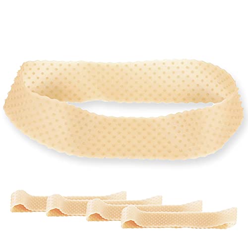 4Pcs Wig Grip Bands Non Slip, Silicone Seamless Wig Grip Headband Holder Elastic Transparent Wig Fix Band Comfort Soft Adjustable Hair Band for Women Men Sports Yoga to Hold Wigs, Brown
