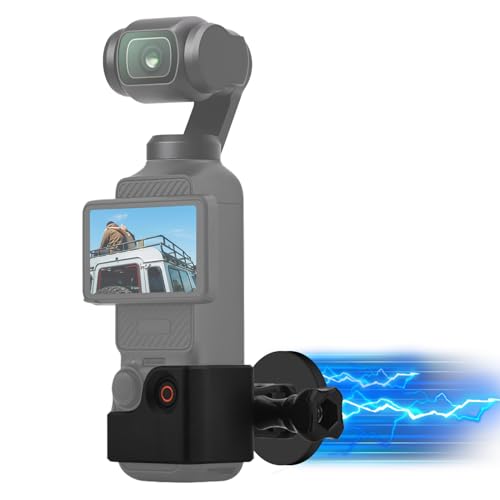HAFOKO Osmo Pocket 3 Magnetic Mount, Magnetic Bracket Holder compatible for DJI Osmo Pocket 3, Expansion Adapter Accessories used on Metal Surfaces Cars, Railings, Refrigerators