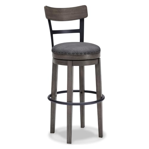 Signature Design by Ashley Caitbrook Swivel 30" Bar Height Bar Stool, Gray - image 1
