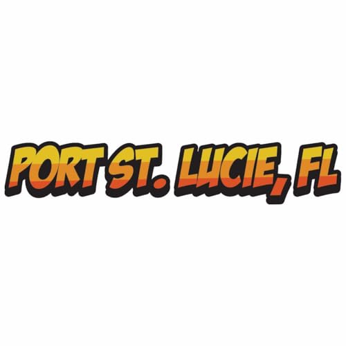 Imán decorativo plano estilo cómic Port St. Lucie Florida 3 pulgadas miniatura 1