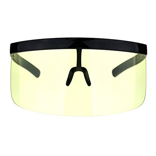 Mask Visor Welder Style Oversize Shield Flat Top Sunglasses