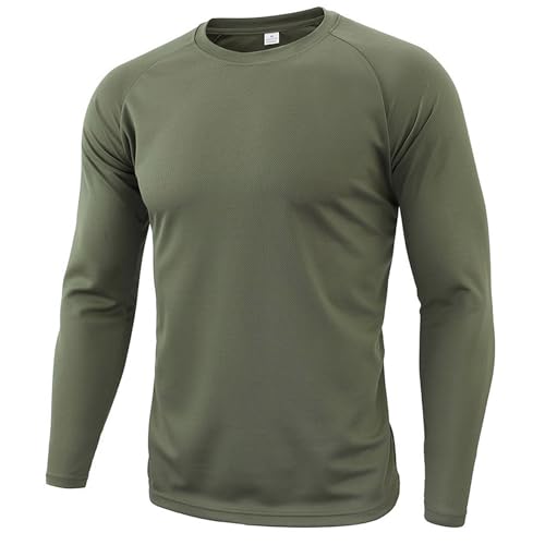 Dmmtot Camisetas de camuflaje para hombre, de manga larga, con protección solar, vintage, casual, ligera, militar, de compresión, transpirable,...