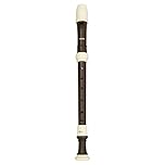 Aulos 709W Series "Haka" Treble Recorder - Modeled on the Iconic Richard Haka Design - Brown/Ivory ABS Construction - English Fingering