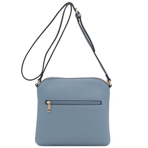 Image of FashionPuzzle Chevron Quilted Medium Crossbody Bag with Tassel Accent
