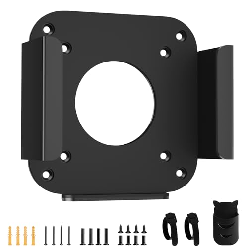 Aiweiwa Soporte de metal compatible con Mac Mini M4/M4 Pro 2024 de pared/VESA/soporte para debajo de la mesa para Mac Mini M4 con soporte para bolígrafo, disipación del calor, soporte de monitor para