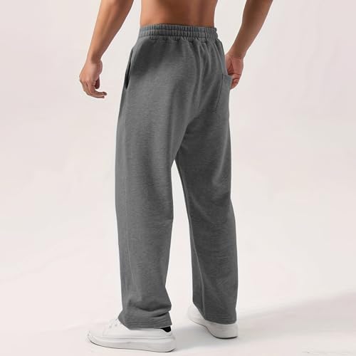 Men's Athletic Joggers Casual Gym Sweatpants Workout Running Track Pants with Pockets Y2K Loose Wide Leg Pants3