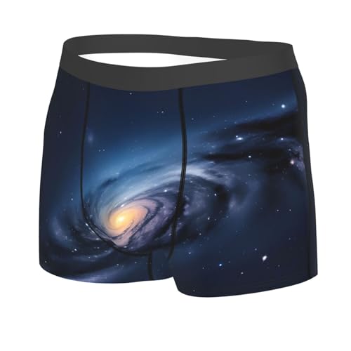 Universe Milky Way Galaxy Print Mens Briefs Stretch Breathable Underwear, Comfortable Gym Boxer Briefs2