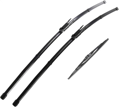 Front and Rear Wiper Blade Set for Audi Q7 4L 2006-2015 – Beam Windshield Wipers, Streak-Free Low-Noise Silicone Blades, Easy Install Replacement Kit