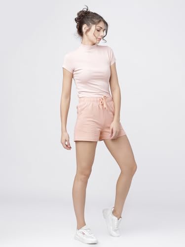 Image of Tokyo Talkies Women's Regular Fit Sports Shorts | Stretchable Shorts