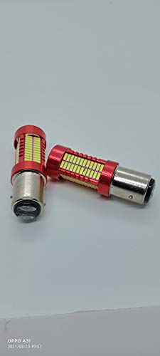 Image of Back Light, Brake Light, Tail Light LED Parking Each Bulb 10 watts, Operating Voltage 12-24 volt (BAY15D,1157 for All Car and Bikes Pack of 2, White Color Non Flashing)