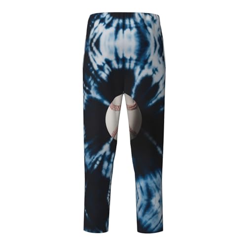 Pajama Pants Pajama Bottoms with Elastic Waistband Sleepwear Lounge Pants, Baseball Blue Tie dye2