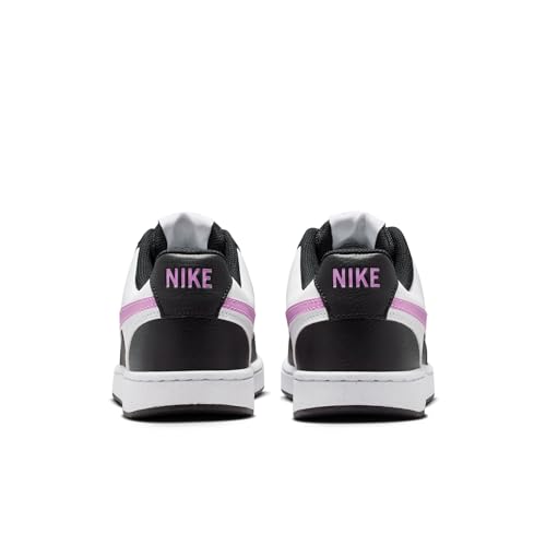 Nike Women's Court Vision Low Next Nature Shoes, Black/Light Magenta-White, 8.5