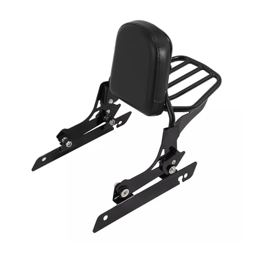 Dossier passager moto en acier avec support bagages pour Dyna Low Rider et Street Bob