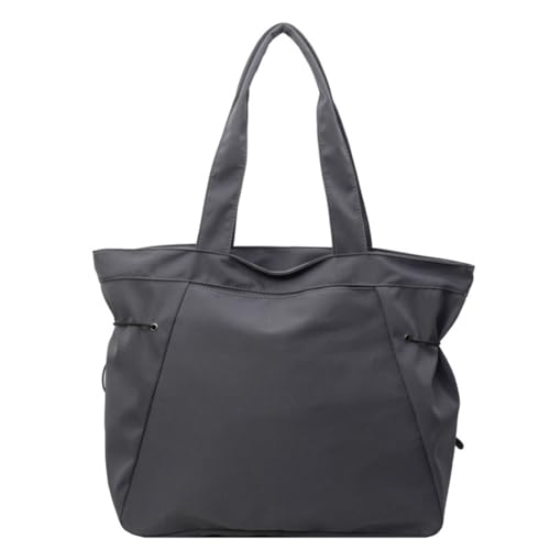 ETAHYOM 美的 メンズ レディース トートバッグ 大容量 ナイロンバッグ 軽量 ショルダー 旅行 ジム スポーツ ギフト, グレー