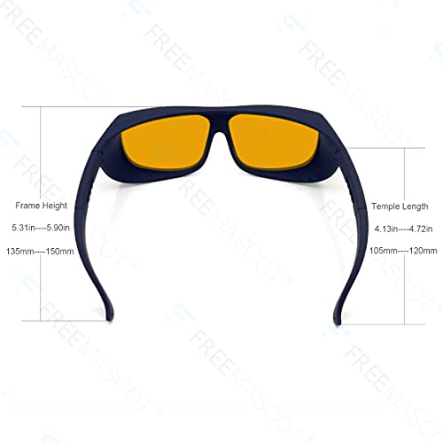 FreeMascot Óculos de Segurança Profissionais Od 6+ 190Nm-490Nm Comprimento de Onda Violeta/Azul Lase