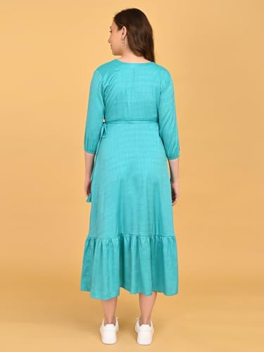 Image of The Mom Store Maternity and Nursing Wrap Dress for New Mom | Pre and Post Pregnancy Wear for Womens | Trendy Stylish Printed Friendly Dresses for Women | Comfortable