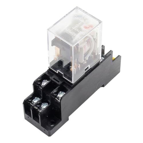 Relé MY2NJ 220V AC micro minirelé DPDT de 8 pines con zócalo de conexión para carril