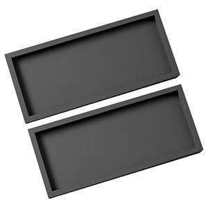 Vqbkho 2 Stück Schwarzes Kosmetiktablett Badezimmer Tablett