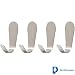 Produktbild [PERFECTOSAN] Edelstahl-Handtuchhaken 4er Set selbstklebend ohne bohren, rostfrei, Handtuchhalter selbstklebend
