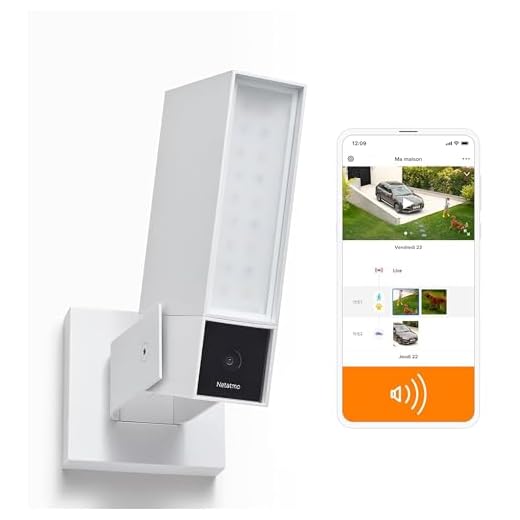 Netatmo Caméra de Surveillance Extérieure Intelligente avec Sirène, Plastique, Blanche, 1 Unité (Lot de 1)