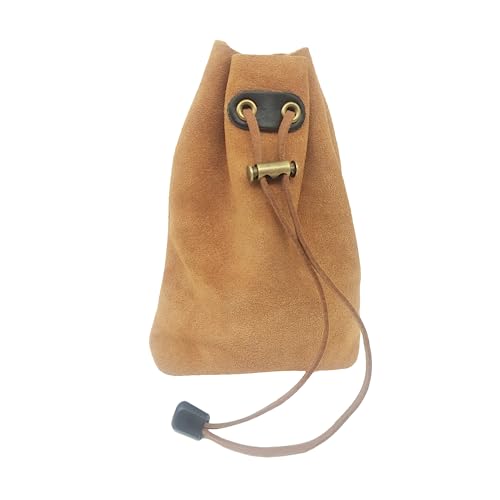 Leather Drawstring Wallet Coin Purse Genuine Leather Drawstring Coin Purse