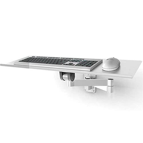 Verstellbare Aluminium-Tastaturablage und Maus-Plattform zur Wandmontage, platzsparender Armständer für Büro-Ergonomie und Komfort