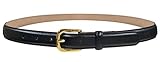 Genuine Full-Grain Cowhide Leather Dress Belt Solid Brass Gold Buckle 1-3/8'' or 1