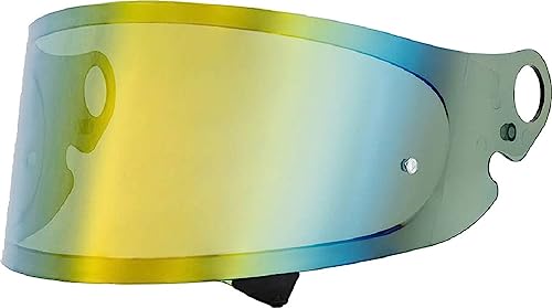 [山城] バイク用 ヘルメットミラーシールド EXTRAシールド(エキストラシールド) ショウエイ CPB-1V ダークスモーク/ゴールド 【適合：Glamster】 EX119800