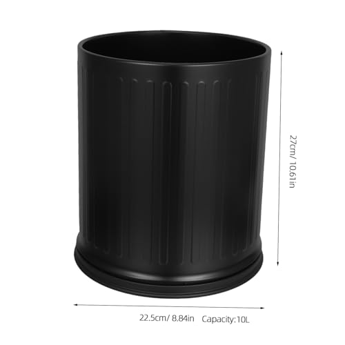 Caneca de basura negra rectangular para baño y oficina miniatura 2