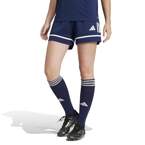 Adidas Women's Squadra 25 Soccer Shorts, Team Navy Blue/Team Navy Blue/White, Medium