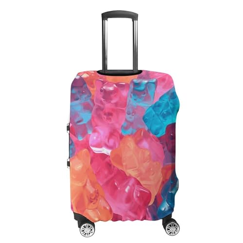 Travel Luggage Cover Washable Suitcase Cover Multicolor Candy Bears Fashion Suitcase Protector Carry On Luggage Covers Protector Suitcase Fits 19"-32" Luggage4