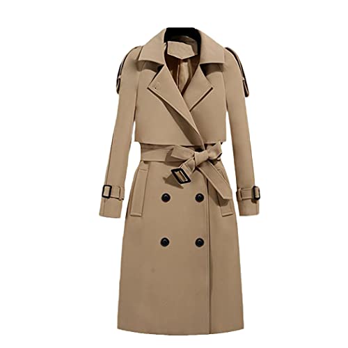 Trench-coat col rabattable style vintage finitions haut de gamme