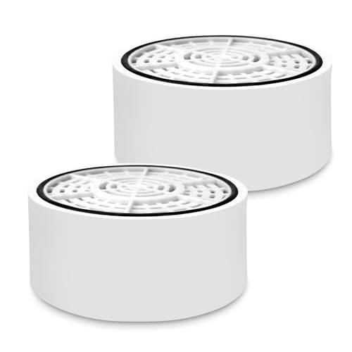 Image of 2 Pack Bath Filter Cartridges, 8 Stages Bathtub Water Filter Cartridges, Removes Lead, Chlorine and Fluoride, 2,500 Gallons of Filtration, Water Softener, BPA Free