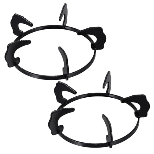 Sewroro Griglie in Ghisa per Fornelli a Gas da Cucina 2 Pezzi 185 CM Supporti Antiscivolo per Wok e Padelle Design a Gradini per Cucina Domestica e Uso Quotidiano