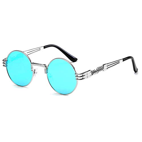 Óculos de Sol Steampunk Lentes Polarizadas Armação de Metal Banned 1976 Moda Casual Retro Unissex (C