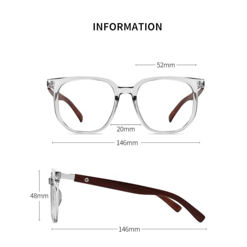 Monturas de gafas de bloqueo para computadora cuadradas sin receta Noir 3