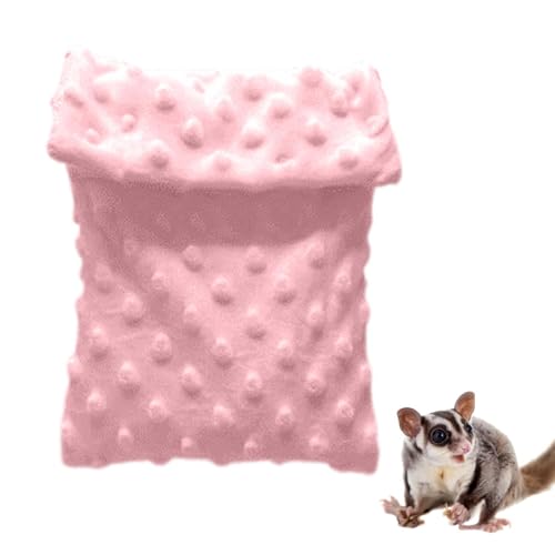 Lit Sugar Glider – Pochette de couchage pour hamster, cachette de lit chaude | Pochette de hamac Sugar Glider, sac de couchage confortable Sugar Glider, grotte de cachette douce pour petits animaux, é