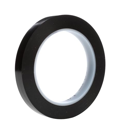 3M Vinyl Tape 471, Black, 1/4 in x 36 yd, 1 Roll, Black Floor Tape by 3M - Used condition - US$13.89