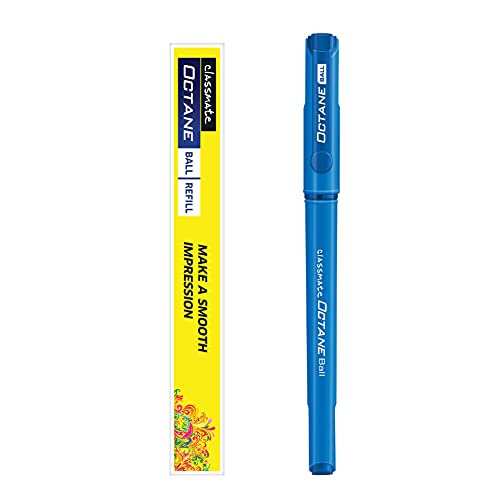 Image of Classmate Octane Neon- 25 Blue Gel Pens Plastic Octane Ball (Blue) Jar - Pack of 25
