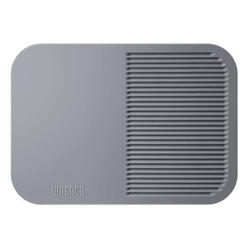 WACACO Coffee Mat, Multi-purpose Drying Mat and Tamping Mat, Made of Food-grade Silicone Grey (9.84"L x 14"W)