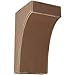 Ekena Millwork BKTWD05X06X10CVBR Clarksville Vintage Decor Bracket, 5 1/4"W x 6"D x 10"H, Weathered Brown