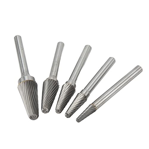 Set de Fresas Rotativas de Carburo con Mango 6 mm, 5 Piezas miniatura 5