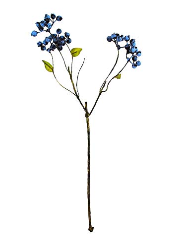 Ramos de frutas azuis artificiais INMING 45,72 cm Frutas Frutas Falso Bagas Azul Decorativo para Cas