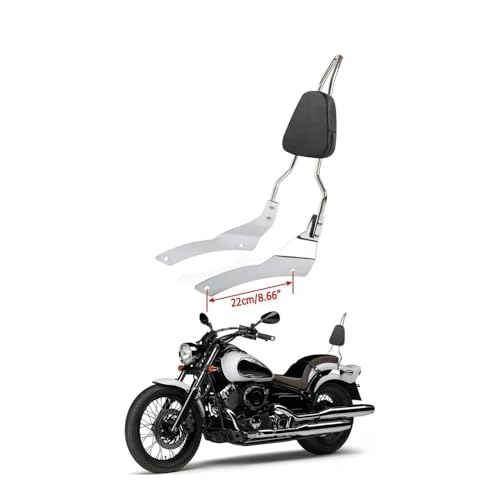 Dossier de moto avec support arrière V Star 650 robuste pour voyage custom