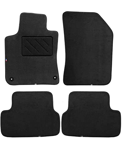 HVD Tapis Voiture pour Dacia Sandero III & Stepway III citadine Depuis 01/2021- sur Mesure (gabarit testé & approuvé) | Fabrication Française | Moquette de Qualité Antidérapante - Finitions Soignées