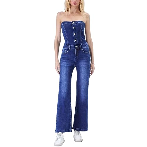 Salopette en jean pour femme Toocool ST871 ajustement facile