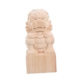 Detalles intrincados: esta figura de león de madera ofrece un toque detallado y artístico, lo que la convierte en un remate de madera notable para sus proyectos libre, león en , escultura de animal de madera