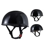 MSDXDKF Medio Casco de Motocicleta Casco de Gorra de Béisbol - Vintage Motocicleta Jet Casco ECE Certificado Casco Moto Retro Cara Abierta para Cruiser Chopper Scooter Piloto,L=54-58cm,Style3